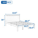 Platform Bed Frame with Headboard, Wood Slat Support, No Box Spring Needed, Queen,Espresso(OLD SKU:WF191420AAP)