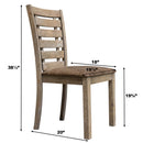 Dining Chairs Modern Farmhouse Rustic Look Distressed Design Ladderback Solid Wood (Set of 2) - Grayish Brown