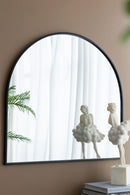 Arched Mirror With Metal Frame, Wall Mirror For Living Room Bedroom Entryway
