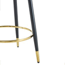 Upholstered Rotatable Bar Chair With Metal Legs For Dining Room