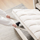 Modern Velvet Convertible Loveseat Futon Sofa With Pullout Bed, Reclining Backrest