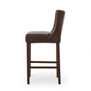 Solstara - Upholstered Dining Barstool With Button Tufted And Wing Back