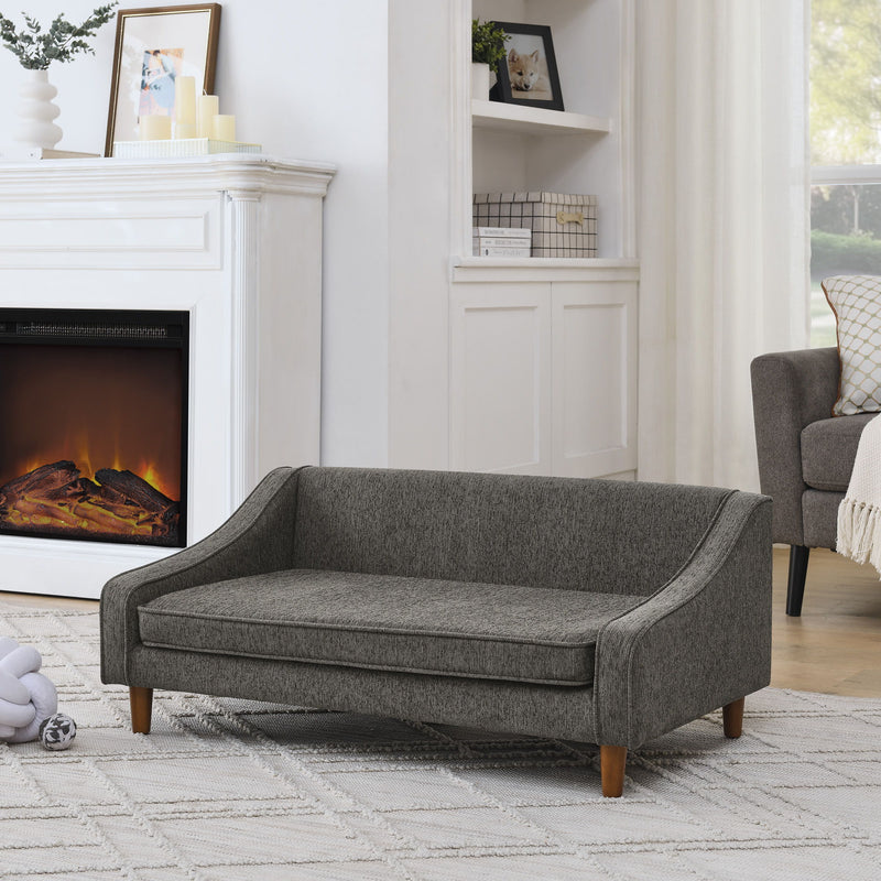 Modern Durable Elevated Dog Sofa Bed With Irregular Armrest Design