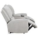 Sylmar - Chenille Upholstered Power Reclining Loveseat - Dove Gray