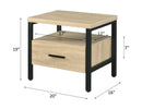 Yawan - Accent Table - Oak & Black Finish - Atlantic Fine Furniture Inc