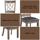 Raphaela - Side Chair (Set of 2) - Black PU & Weathered Cherry Finish - Atlantic Fine Furniture Inc