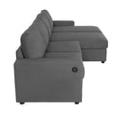 Convertible Sectional Sofa With Storage Chaise Lounges And USB Ports