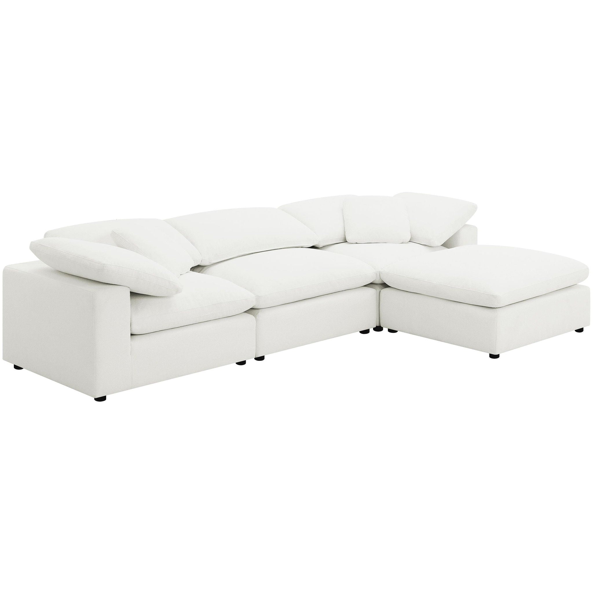 Raleigh Boucle Upholstered Armless Chair Ivory - Atlantic Fine Furniture Melbourne FL