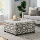 Richmond - Storage Ottoman With Unique Pattern And Ample Storage - Gray