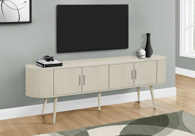 TV Stand, Console, Bedroom, Living Room, Media Entertainment Center, Storage Cabinet, Contemporary, Mid Century - White