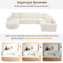 U-Shaped Oversized Modular Cloud Sectional Sofa With Deep Seat For Living Room