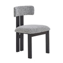 Modern Upholstered Armless Dining Chairs With Metal Legs