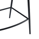 Counter Stools (Set of 2), Upholstered Counter Stools With Iron Frame, Backrest, Footrest, Arm Counter Stools For Home Bar, Kitchen Counter - Brown