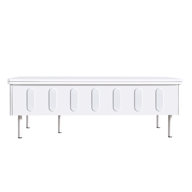 Lift Top Coffee Table With 2 Drawers With Hidden Storage Compartment For Living Room