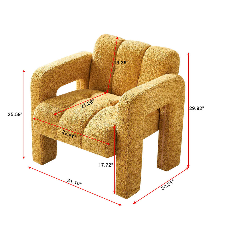 31.10" Boucle Upholstered Accent Chair