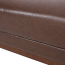 Mid Century Modern 3 Seater Sofa With Tufted Stitching - Dark Brown