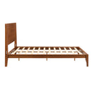 Mid-Century Modern Bamboo Platform Bed With Slat Support, No Box Spring Needed