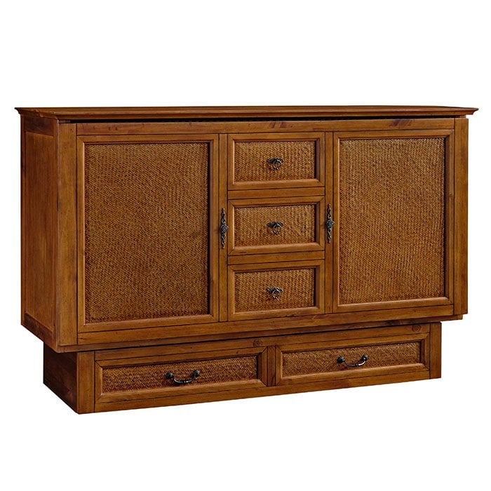 Kingston Rattan Cabinet Bed - Atlantic Fine Furniture Inc