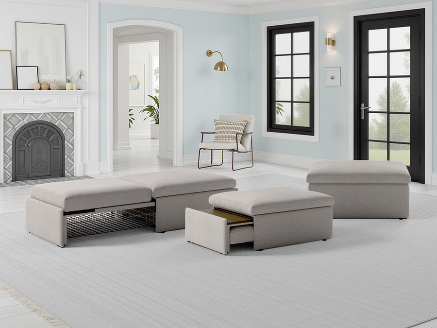 Otto Cot Size Sleeper Ottoman - Atlantic Fine Furniture Melbourne FL