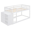 Bunk Bed With 4 Drawers And 3 Shelves
