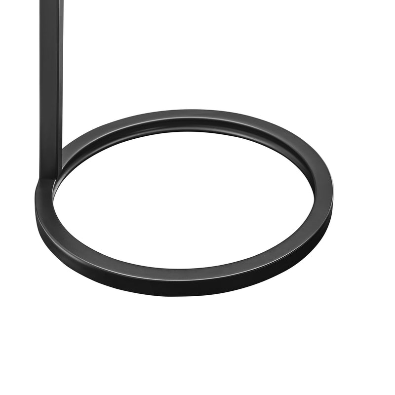 Cerro - Round Accent Table - Antique Bronze / White Marble