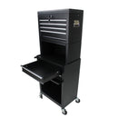 6 Drawer Lockable Tool Cabinet On Wheels, Steel Rolling Tool Chest With Detachable Toolbox
