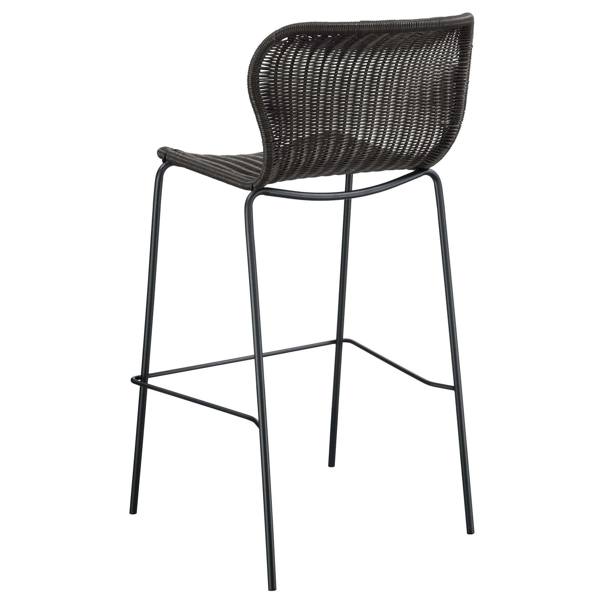 Mckinley Faux Rattan Metal Bar Chair Brown (Set of 2) - Atlantic Fine Furniture Melbourne FL