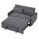 Pull-Out 2 Seat Modern Sleeper Sofa With 2 Throw Pillows And USB Ports