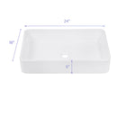 Modern European Design Ceramic Rectangular Vessel Bathroom Sink