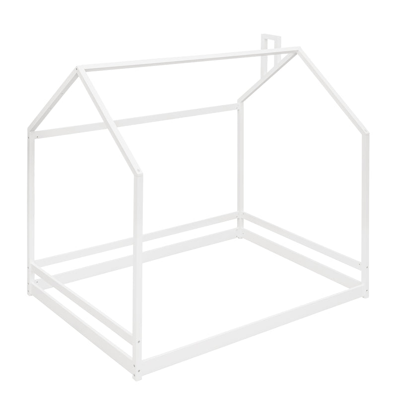 Full Size House Bed Wood Bed, White(OLD SKU:WF281436AAK)