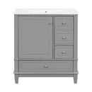 Freestanding Bathroom Vanity With Sink, Soft Close Door, 3 Drawers
