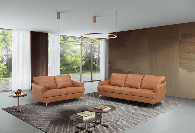 Safi - Sofa - CapPUchino Leather - Atlantic Fine Furniture Inc