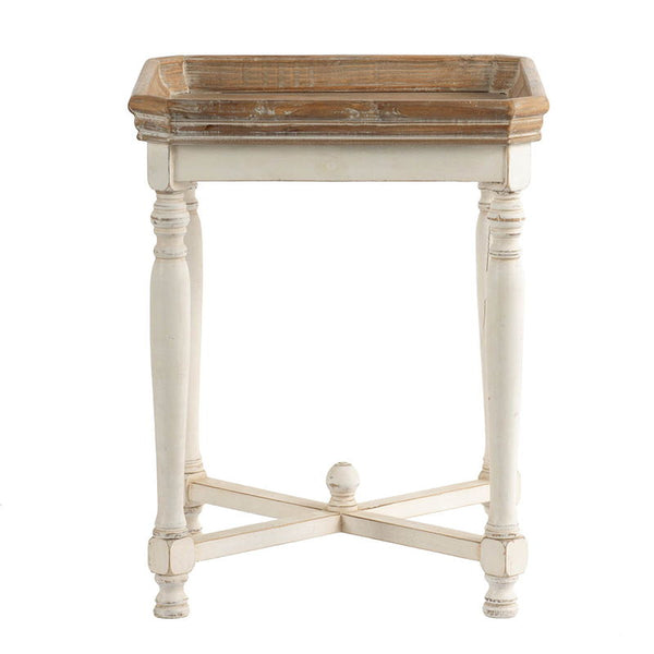 Square Alcott Table, French Countory Tray Table