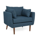 Luminate - Upholstered Fabric Club Chair With Tapered Legs And 2 Accent Pillows