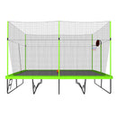10Ft By 17Ft Rectangule Trampoline With Powder-Coated Galvanized Steel Tubes With Basketball Hoop System Advanced Ladder - Green