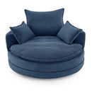 360° Swivel Accent Barrel Chair With Dual Layer Cushion And 3 Removable Pillows