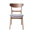 Modern Dining Chair With Upholstered Seat And Wood Frame