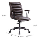 Zooey - Executive Office Chair - Distress Chocolate Top Grain Leather - Atlantic Fine Furniture Inc