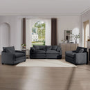 Elegant Corduroy Oversized Sectional Sofa Set With Deep Seats And Flexible Layout