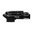 Jupiter - Leather Sectional - Black