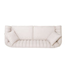 Contemporary 3 Seater Sofa With Plush Accents
