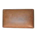 Vintage Leather Boucle Ball Footstool - Brown