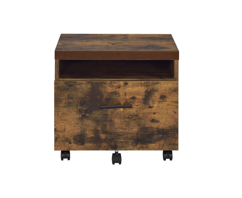 Bob - File Cabinet - Weathered Oak / Black