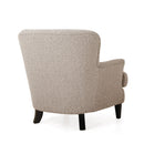 Melodique - Boucle Fabric Upholstered Club Chair With Tapered Legs