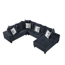Modern U Shape Sectional Sofa Corner Couch With Lots Of Pillows Included, Elegant And Functional