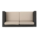 Puerta - Loveseat Outdoor Seating With Water Resistant Cushions - Dark Brown