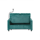 Modern Loveseat Pull Out Sofa Bed With Adjustable Backrest, Two Cup Holders, A Phone Holder, Three Charging Ports And Side Storage Pockets For Living Room