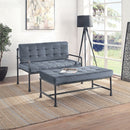 Brantley - Loveseat - Gray Velvet & Sandy Gray Finish - Atlantic Fine Furniture Inc