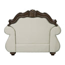 Pierce - Chair With Pillow - Beige Fabric & Cherry