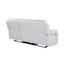 Blanche - Reclining Sofa With LED Lights Frame, Pillow Top Arms - White